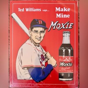 Make Mine Moxie Vintage Baseball Poster - Red, Black, White
